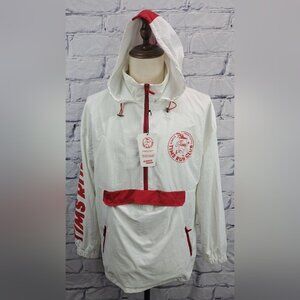 NWT Tim Hortons Run Club Windbreaker Jacket Hoodie Nylon Ripstop Men's Large